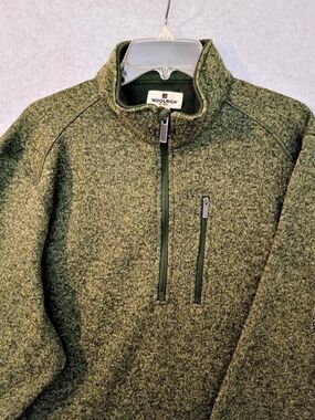 Woolrich Men's Green Quarter-Zip Fleece Size XXL